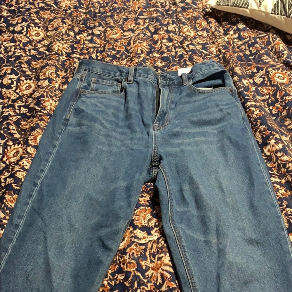 Vintage wash mom jeans